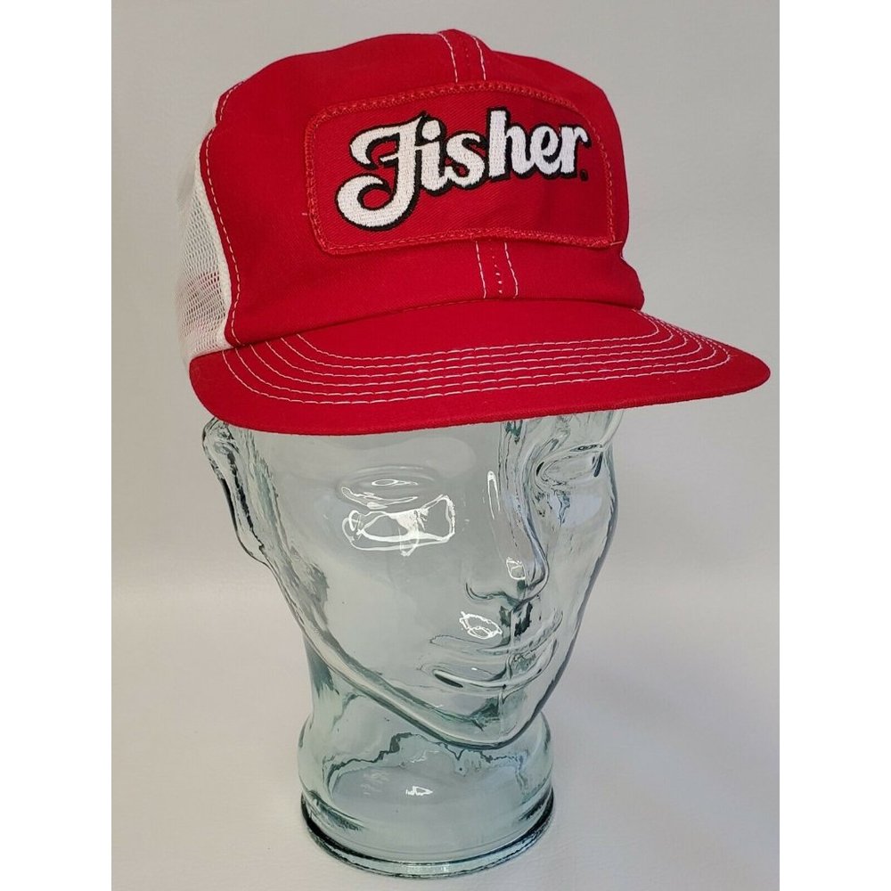 Vintage Fisher Nuts Mesh Truckers Hat Cap by K Products Made in USA